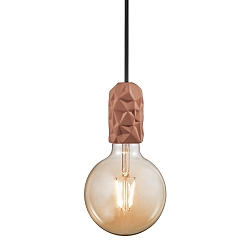 Luminaria colgante HANG E27 IP20, mate, negro, barro cocido 