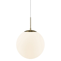 Luminaria colgante GRANT 35 E27 IP20, brillante, lat�n, blanco opalino, blanco 