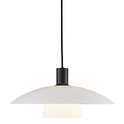 Luminaria colgante VERONA E27 IP20, blanco opalino, negro, negro mate 