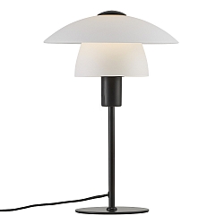 Luminaria de mesa VERONA E27 IP20, blanco opalino, negro, negro mate 