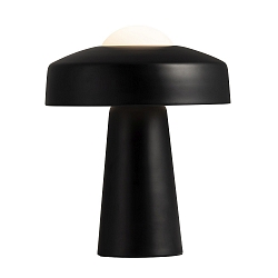 Luminaria de mesa TIME E27 IP20, blanco opalino, negro, negro mate 