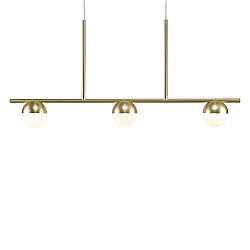 Luminaria colgante CONTINA de 3 llamas G9 IP20, brillante, lat�n, blanco opalino, negro, blanco 