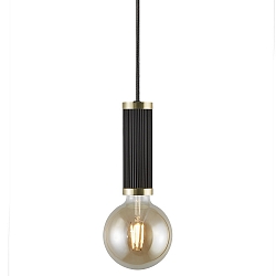 Luminaria colgante GALLOWAY E27 IP20, lat�n, negro, negro mate 