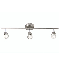 Luminaria de techo AVENUE LED de 3 llamas GU10 IP20, acero cepillado