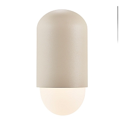Luminaria de pared para exteriores HEKA E27 IP54, color arenoso 