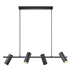 Luminaria colgante ALANIS de 4 llamas GU10 IP20, negro 