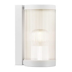 Luminaria de pared para exteriores COUPAR con difusor E27 IP54, blanco mate regulable