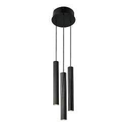 pendant luminaire VICO 3 flames GU10 IP20, black dimmable