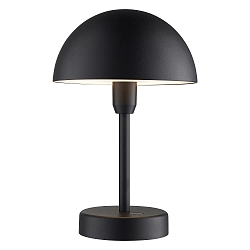 L�mpara de mesa a pilas ELLEN TO-GO sin cargador, con IP estaci�n de recarga IP44, mate, negro regulable