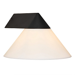 Luminaria de pared LINAS E27 IP54, negro regulable