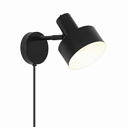 Luminaria de pared MATIS E27 IP20, negro 