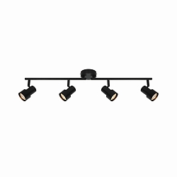 ceiling luminaire BOSTON 4 flames GU10 IP20, black dimmable