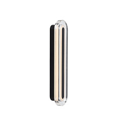 Luminaria de pared CAVARA IP44, negro regulable