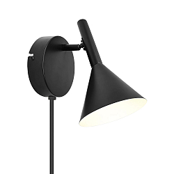 Luminaria de pared KELVIS GU10 IP20, negro 