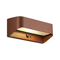 L�mpara solar de pared MARCELLIO con sensor IP54, marr�n 