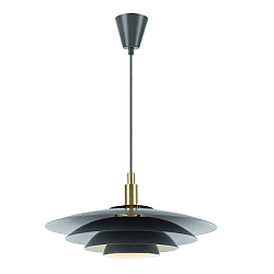 Luminaria colgante BRETAGNE 38 G9 IP20, gris regulable