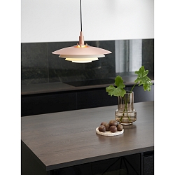Luminaria colgante BRETAGNE 38 G9 IP20, color cobre, blanco 