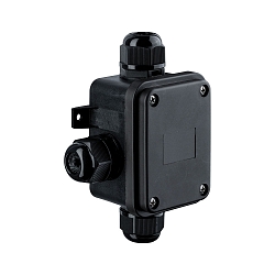 Caja de conexiones 4 veces, impermeable, negro