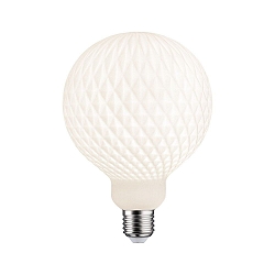 Bombilla filamento Globe GLOBE G125 WHITE LAMPION V1 ranurado, con rejilla G125 mate E27 4,3W 400lm 3000K CRI >80 regulable