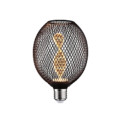 Lámpara de filamento LED METALLIC GLOW GLOBE HELIX conmutable E27 3,5W 110lm 1800K CRI >80 