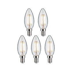 Filamento luminoso en forma de vela juego de 5 E14 5W 470lm 2700K CRI 80-89