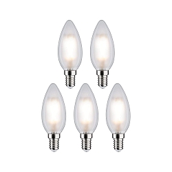 Filamento luminoso en forma de vela juego de 5 E14 5W 470lm 2700K CRI 80-89