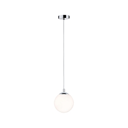 Luminaria colgante CALMA de 1 llama, redondo E27 IP44, cromo, sat�n regulable