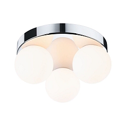 Luminaria de pared y techo GOVE G9 IP44, cromo, mate 