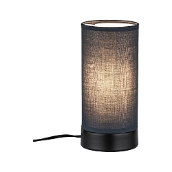 Luminaria de mesa PIA cil�ndrico, con interruptor E14, gris, negro mate regulable