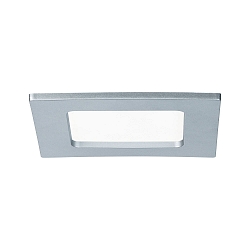 Luminaria empotrable QUALITY PREMIUM PANEL LED angular IP44, cromado mate  390lm 4000K 100� 100�