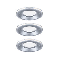 Luminaria empotrable SORMUS redondo, juego de 3 IP65, cromado mate  3x 6,5W 560lm 3000K 100� 100� CRI >80
