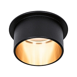 recessed luminaire GIL COIN LED round, rigid IP44, gold, black matt dimmable 470lm 2700K CRI >80