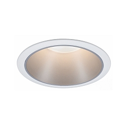 recessed luminaire COLE round, rigid, set back GU10 IP23, silver, white matt dimmable CRI >80