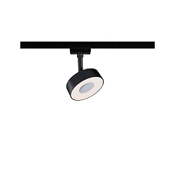 Foco monof�sico URAIL CIRCLE LED IP20, negro mate regulable