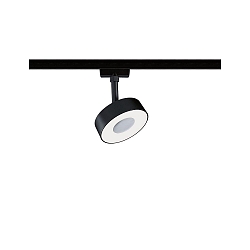 Foco monof�sico URAIL CIRCLE LED IP20, negro mate regulable
