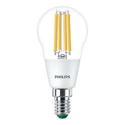 Filamento luminoso en forma de gota MAS LEDLuster ND CL GUE P45 E14 2,3W 485lm 2700K 