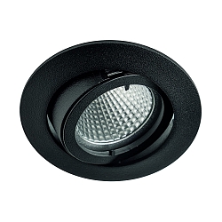 Luz downlight MR16 redondo, giratorio IP20, negro mate