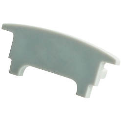 Tapa final COLLAR PROFILE FLAT plano, cerrado, gris