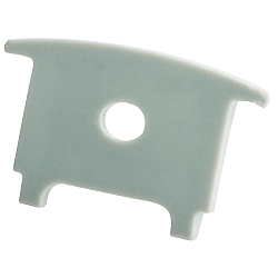 Tapa final COLLAR PROFILE HIGH alto, con orificio para el cable, gris