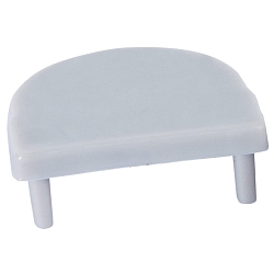 Tapa final PFH405 / PFH408 (COMBINED WITH COVER PFH891) semicircular, cerrado, gris