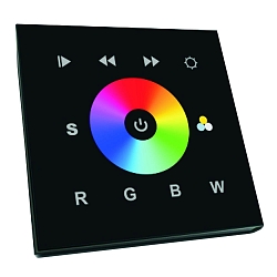 Panel de pantalla t�ctil 1 ZONE RGBW DMX TOUCH GLASS 4 canales, Salida de se�al de control DMX, negro