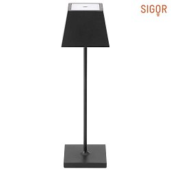 battery table lamp NUINDIE square, CCT Switch IP54, night black dimmable