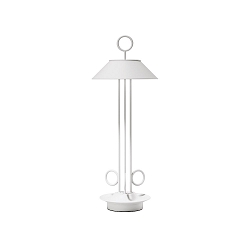 L�mpara de mesa a pilas NUDIDEROT con gancho, CCT Switch, con regulador t�ctil IP54, blancanieves regulable