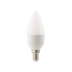 LED Light bulb candle ECOLUX DIM, 230V, � 3.5cm / L 10.2cm, E14, 6W 2700K 470lm 250�, dimmable, opal