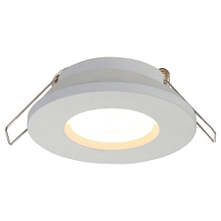 recessed luminaire PÉLITE SPOT round, rigid, with open cable GU10 IP44, white matt dimmable