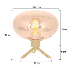 Luminaria de mesa REFLEXION de 1 llama E27 IP20, lat�n regulable
