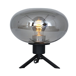 Luminaria de mesa REFLEXION - � 22CM de 1 llama, plano, con interruptor, con enchufe E27 IP20, negro mate 