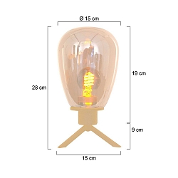 Luminaria de mesa REFLEXION de 1 llama E27 IP20, lat�n regulable