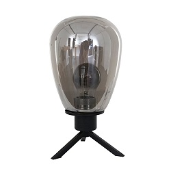 Luminaria de mesa REFLEXION - � 15CM de 1 llama, alto, con interruptor, con enchufe E27 IP20, negro mate 