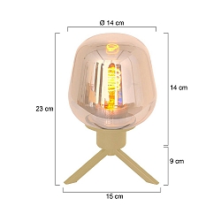 Luminaria de mesa REFLEXION de 1 llama E27 IP20, lat�n regulable